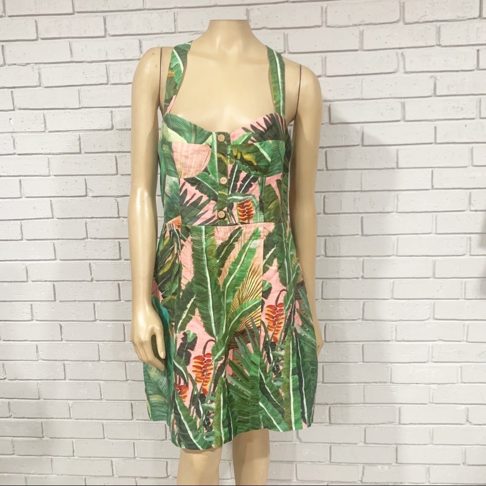 Farm Rio Women's Amazonia Forest Linen Minidress